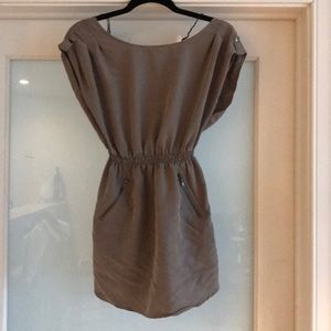 cinched waist dress with pockets